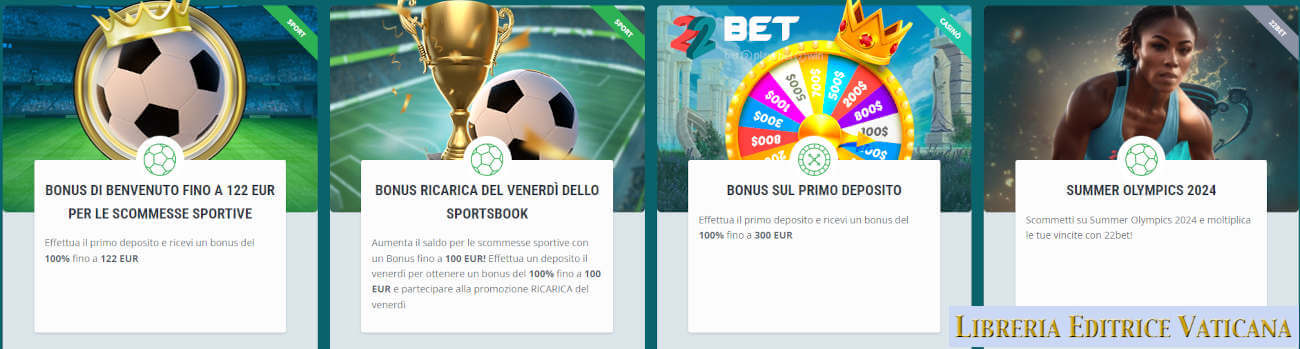 22bet bookmaker italiano non AAMS