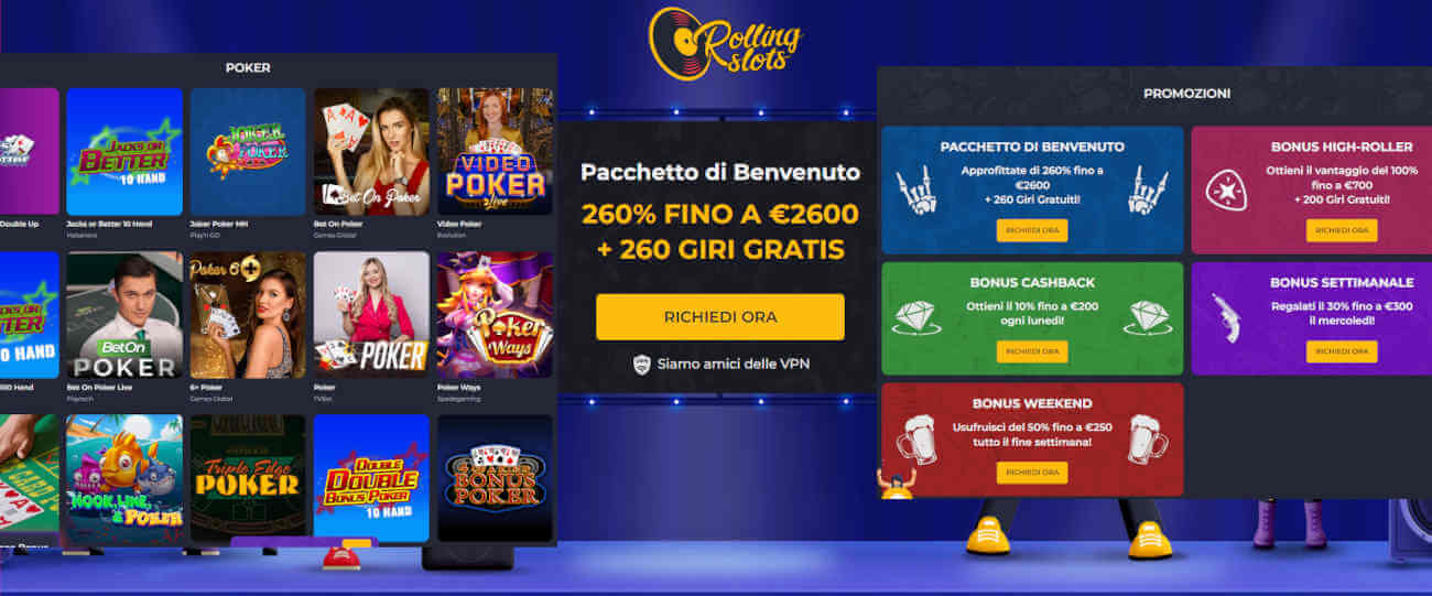 Rolling Slots migliori poker room online